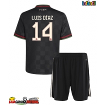 Camisa de Futebol Bayern Munich Luis Diaz #14 Equipamento Alternativo Infantil 2025-26 Manga Curta (+ Calças curtas)